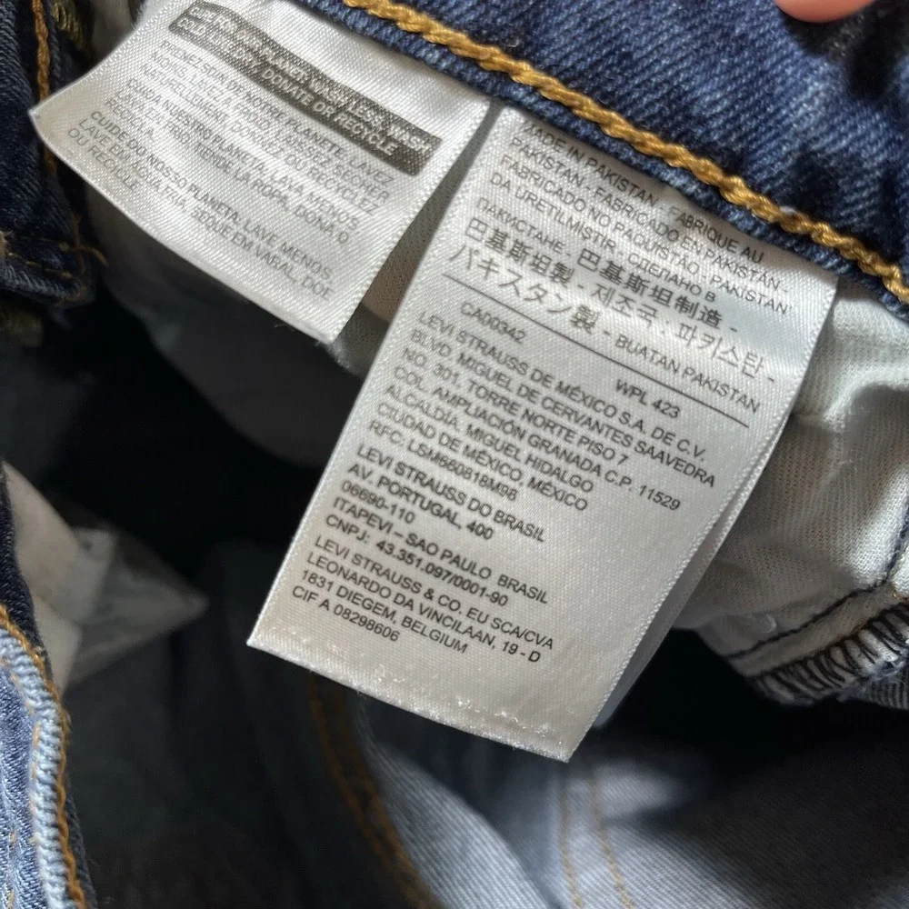 Levis 511 Jeans‎ Mens 29X32 Blue Slim Straight Dark Faded American Denim